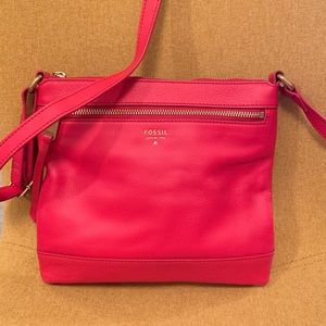Cherry Red Crossbody Fossil Bag